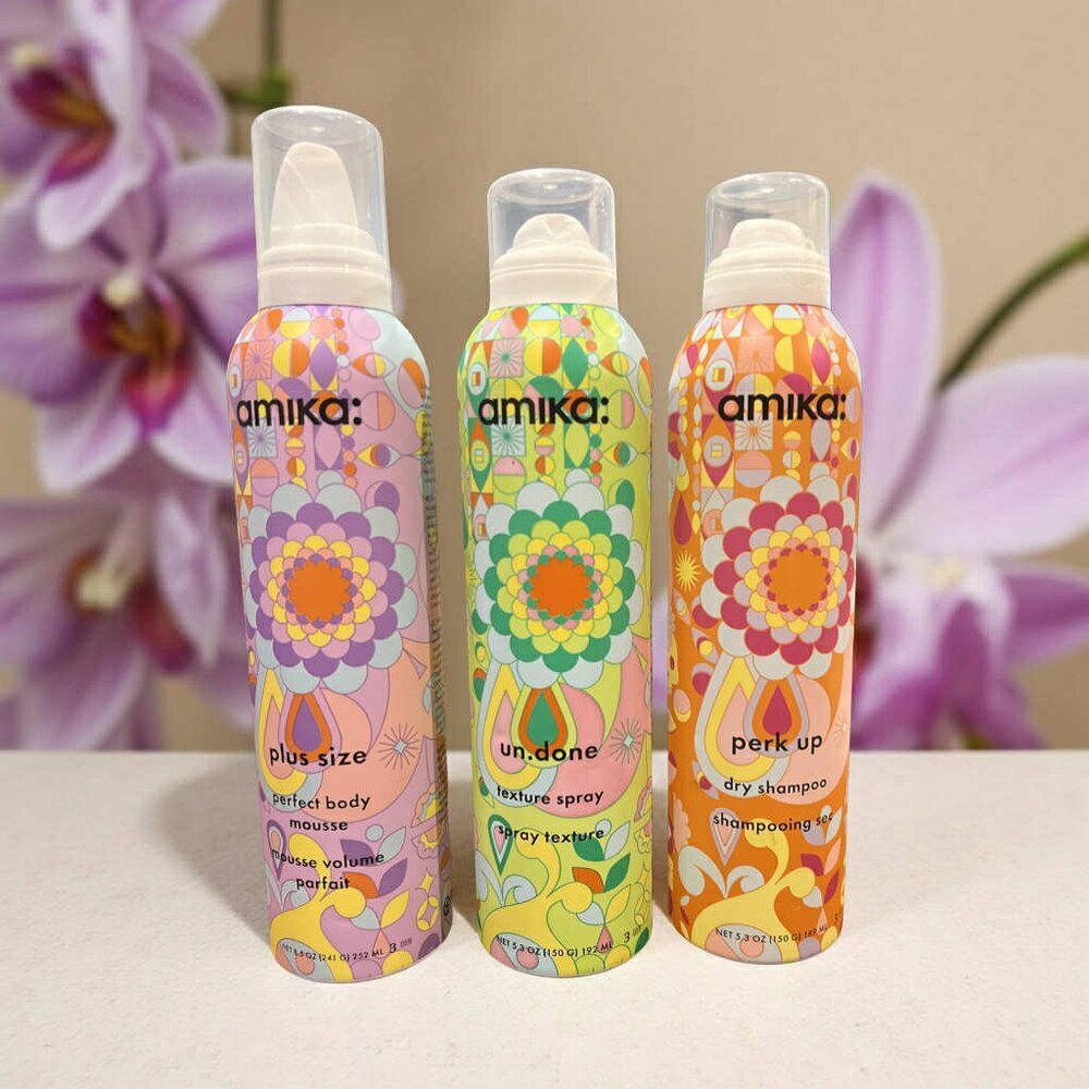 Amika Triple Treatment Plus size Mousse Perk Up Dry Shampoo Un.Don Texture